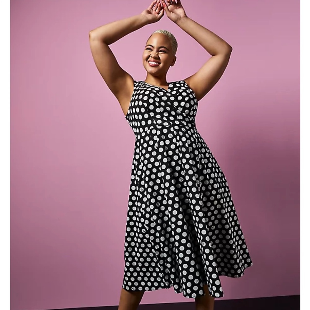 Betsey Johnson for Torrid polka dot dress size 0 Lg (12/14)
